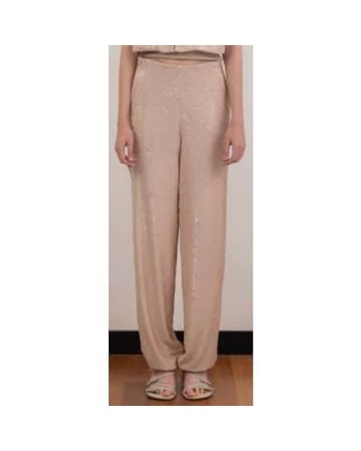 Nude Pink Sequin Trousers 38 /