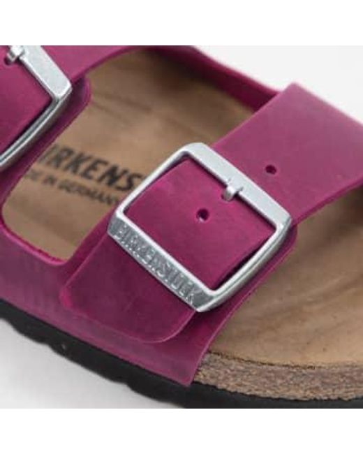 Birkenstock Purple Arizona Oiled Leather Sandals