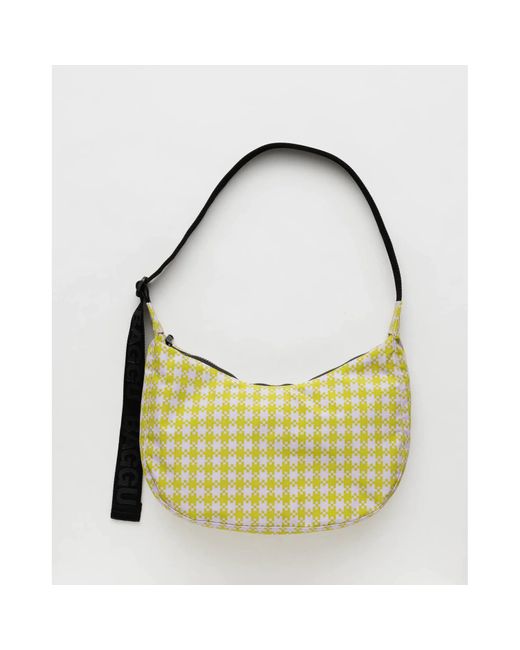 BAGGU Medium Nylon Crescent Bag in Metallic Lyst BAGGU Medium Nylon Crescent Bag in Metallic Lyst