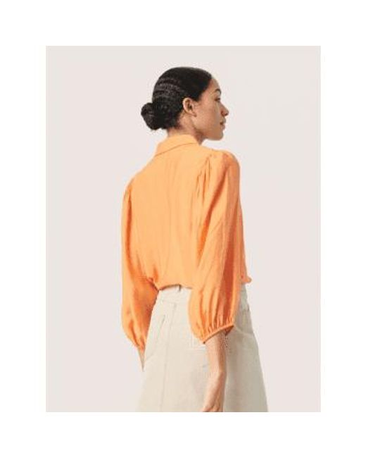 Soaked In Luxury Orange Leodora Stefani Shirt Tangerine X-small