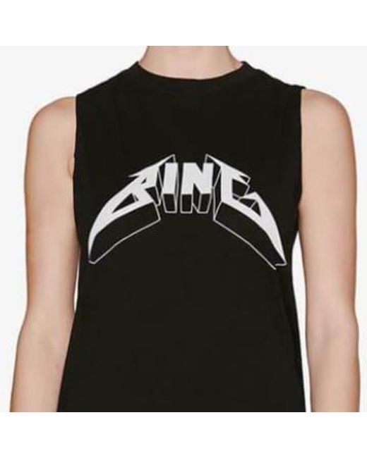 Anine Bing Black Lennon T-shirt Cotton