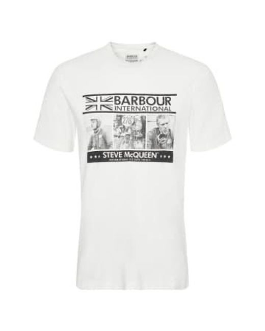 Barbour White International Charge T-shirt Whisper S for men