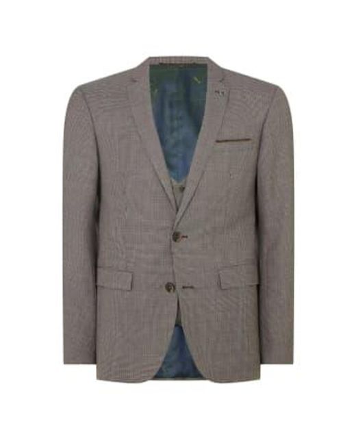Remus Uomo Gray Lazio Houndstooth Suit Jacket for men