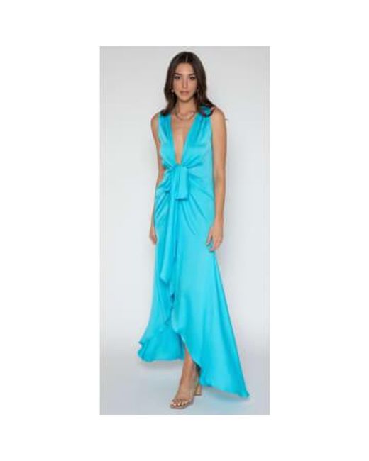 Robe shangri-la Silk95five en coloris Blue
