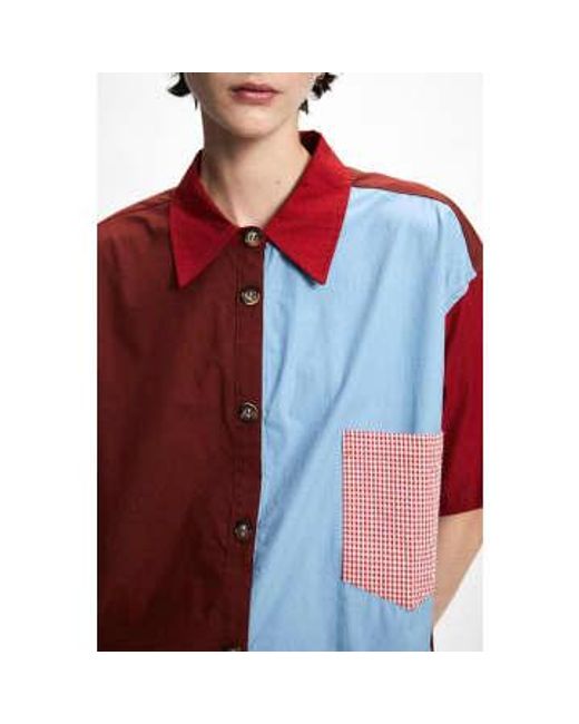 Rita Row Red Patchwork Nasa Boyfriend Poplin Shirt Multi / Xs for men