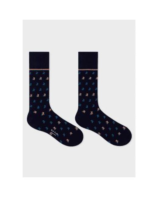 Paul Smith Blue Navy Wayne Rabbit Socks Os for men