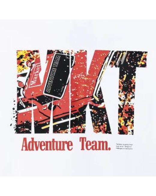 Market White Adventure Team T-shirt for men