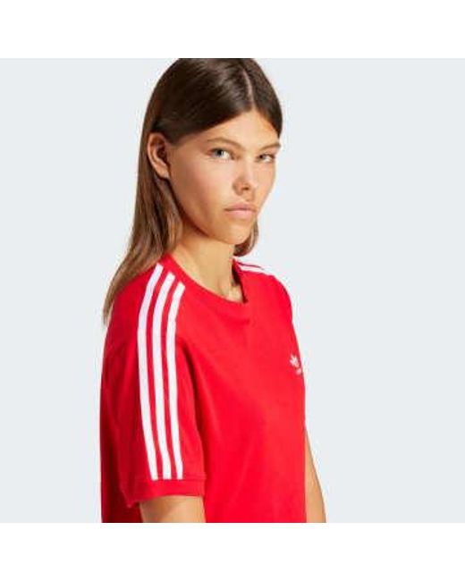 Adidas Red Better Scarlet Originals 3 Stripe S T Shirt L