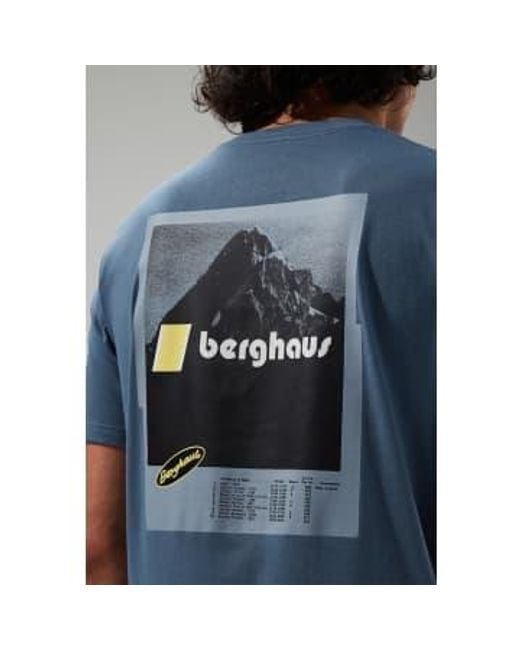 Berghaus Blue S Climbing Record Short Sleeve T Shirt Medium for men