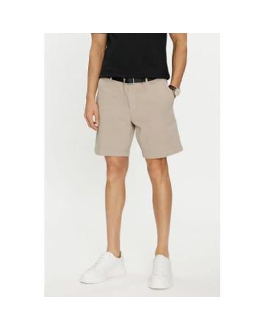 Boss Natural Kane-shorts Dark Beige Stretch Cotton Regular Fit Shorts 50512527 255 48 for men