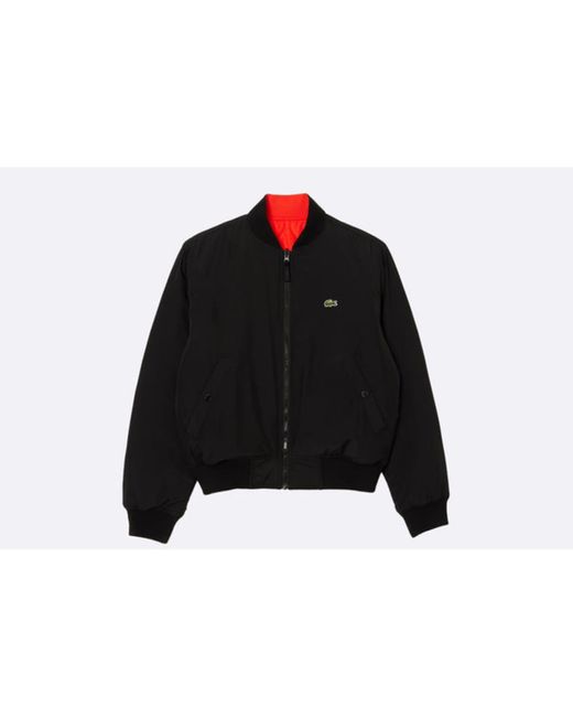 Blouson Bomber Rever Noir Orange Lacoste en coloris Black