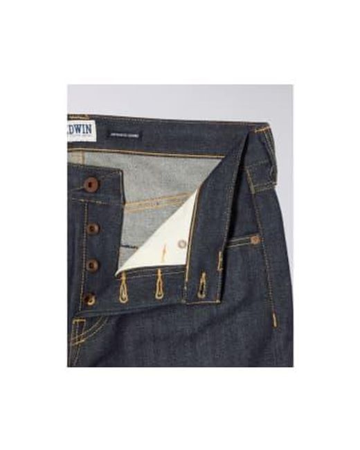 Edwin Ed-47 Listed Selvage Denim Blue Unwashed 30r for men