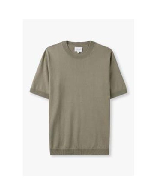 Norse Projects Green S Rhys Cotton Linen T-shirt for men