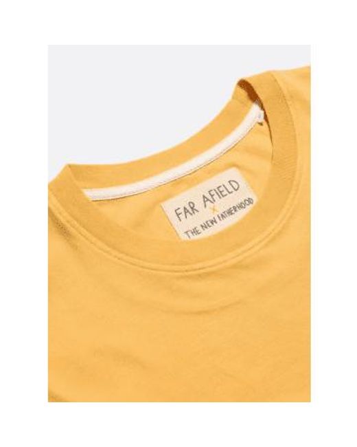 Camiseta básica good dads club en /white Far Afield de hombre de color Yellow
