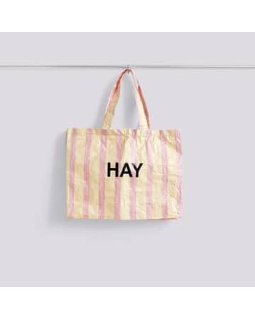 Hay Natural Candy Stripe Shopper And Yellow