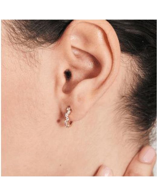 Ania Haie Metallic Sparkle Cluster huggie Hoop Earrings / Cubic Zirconia