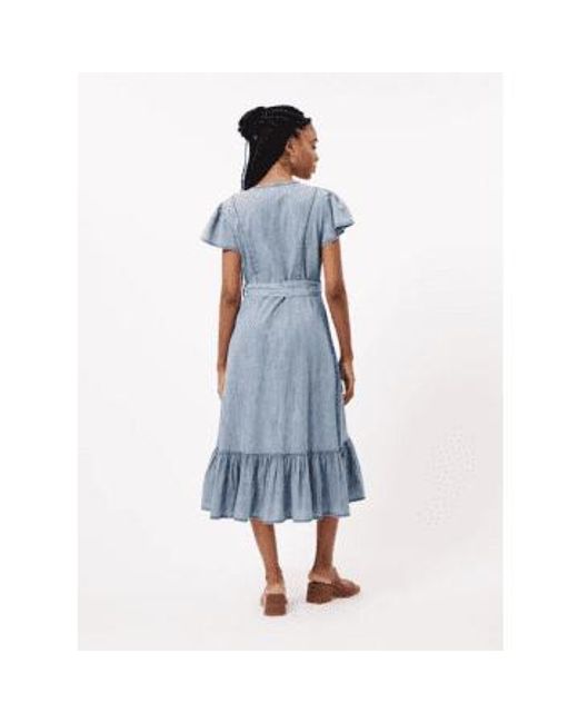 FRNCH Blue Nolene Midi Dress