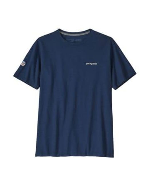 T Shirt Fitz Roy Icon Responsibili Uomo Lagom di Patagonia in Blue da Uomo