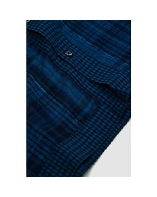 Universal Works Blue Border Road Shirt Raw/gingham Mix S for men