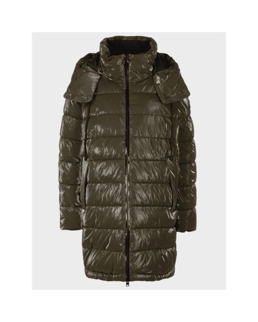 Marc Cain Green Coated Quilted Jacket