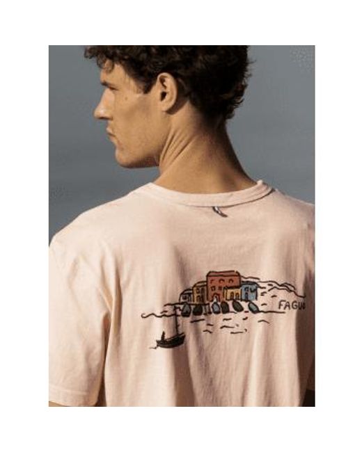 Lugny Cotton T Shirt In From di Faguo in Pink da Uomo