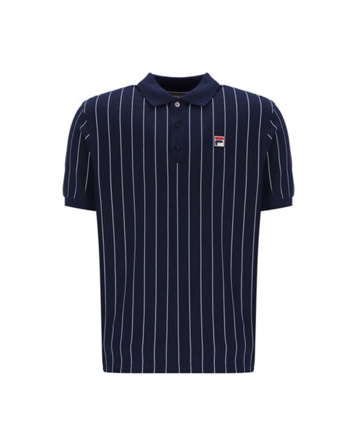 Fila Blue Evo Yarn Dyed Pin Stripe Polo Shirt for men