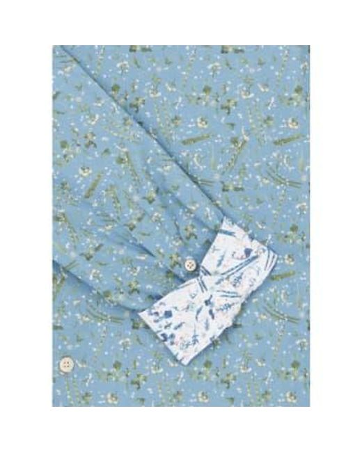 Paul Smith Blue Falling Foliage Tailored Shirt Col: 40 Light , Size: Xx for men