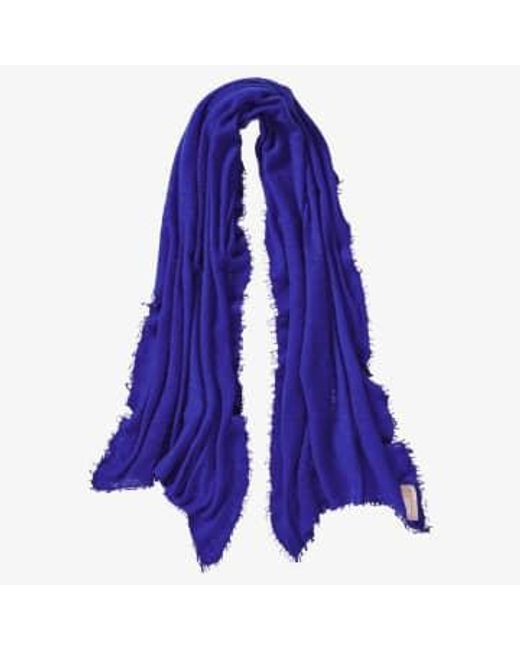 PUR SCHOEN Hand Felted Cashmere Soft Scarf Blueberry + Gift