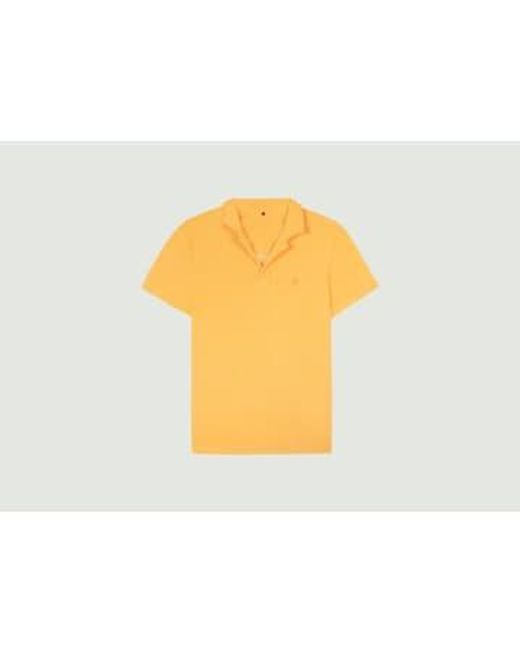 Faguo Yellow Polo Zonza Tree Embroidery for men