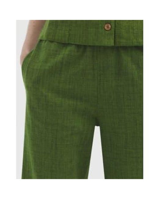 Nice Things Green Pantalon Chambray