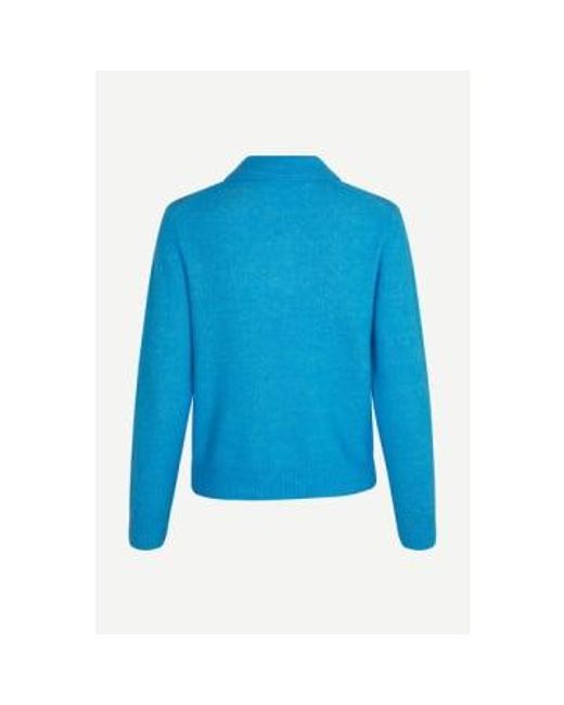 Samsøe & Samsøe Blue Saanour Polo Sweater Xs