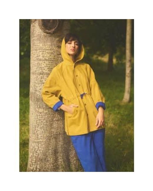 Lowie Yellow Cotton Drill Ochre Hooded Jacket S for men