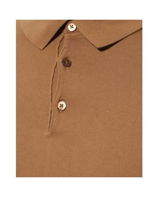 Boss Gemello Medium Long Sleeve Knitted Polo 50486705 260 di Boss in Brown da Uomo