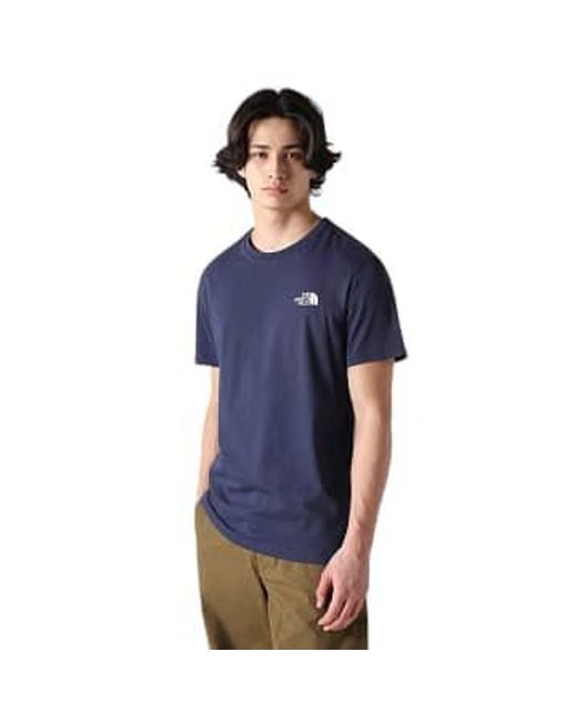 The North Face Blue T Shirt Simple Dome Uomo Summit Navy Xs for men