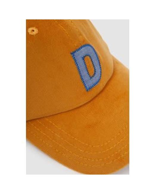 Drake's Orange Chambray 'd' Applique Baseball Cap for men