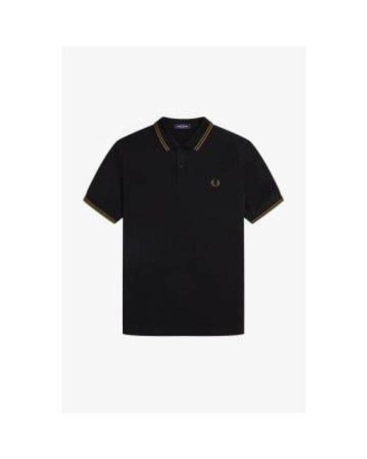 Slim fit twin polo polo / ombaled stone / stone ombré Fred Perry pour homme en coloris Black