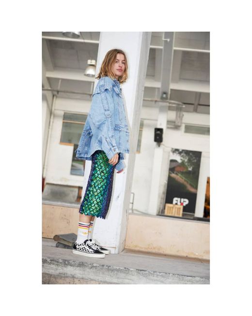Stella Nova Oversized Denim Jacket in Blue Lyst