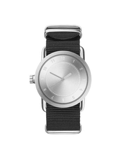 TID Black No.1 36mm Steel And Nylon Wristband Watch Silver for men