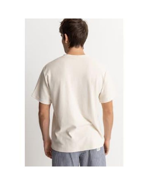 Rhythm Vintage terry t-shirt in White für Herren