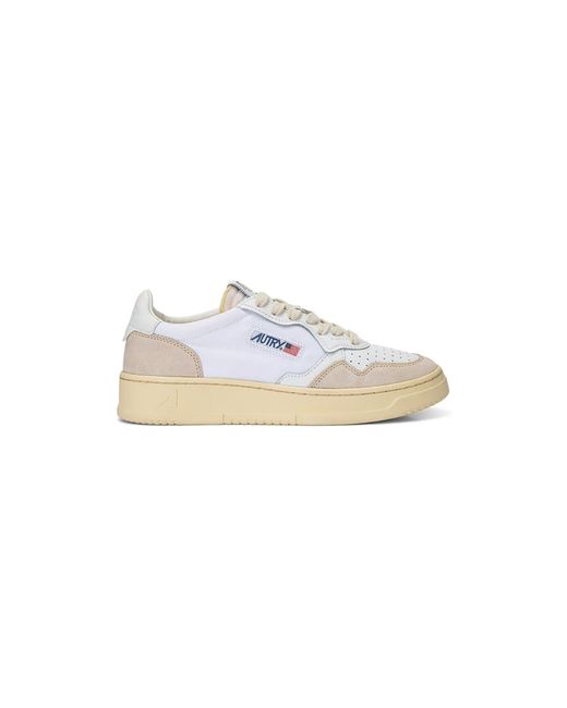 Autry Medalist White Cream Suede And Leather Vintage 80 S Sneakers S ...
