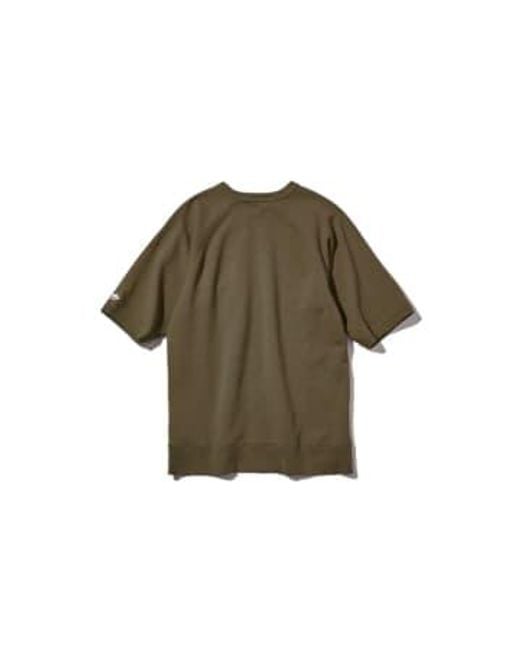 Battenwear Short Sleeve Reach Up Sweatshirt Green for men