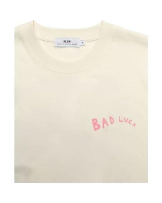 Olow White Bad Luck Ivory T Shirt for men