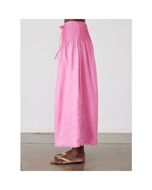 Joslin Studio Pink Vanessa Linen Maxi Skirt Dahlia 6