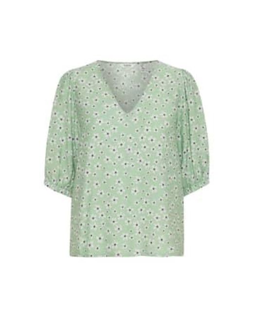 B.Young Green Ibano Woven Top Fair Flower 38