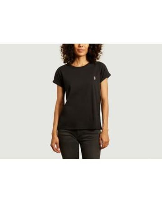Lovely Organic Cotton T Shirt With Patch di Maison Labiche in Black