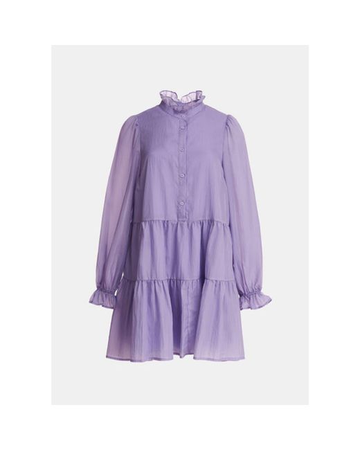 Essentiel Antwerp Purple Corkie abgestufte Mini -Kleid