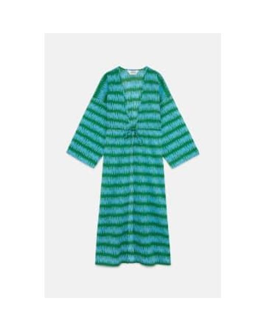 Compañía Fantástica Green Summer Vibes Striped Kimono S