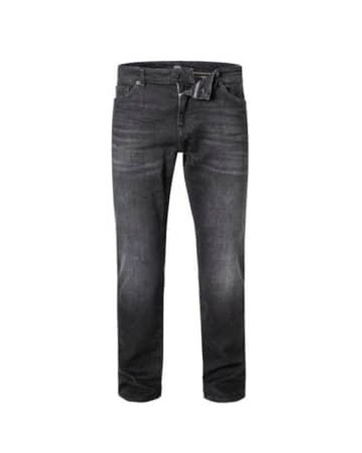 Boss Gray Maine Washed Regular Fit Cashmere Touch Jeans for men