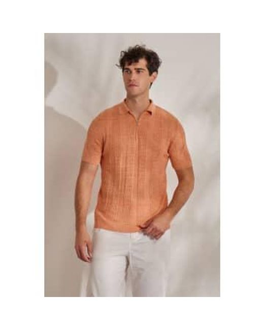 Daniele Fiesoli Gray Jacquard Knitted Zip-up Shirt Medium for men
