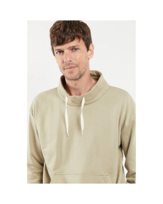 Armor Lux Clay High Collar Sweatshirt in Natural for Men | Lyst